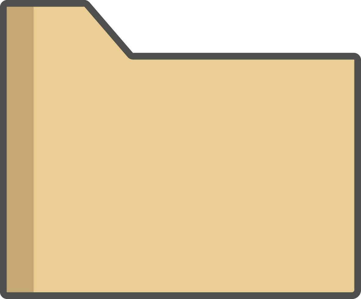 platt stil fil mapp ikon i gul Färg. vektor