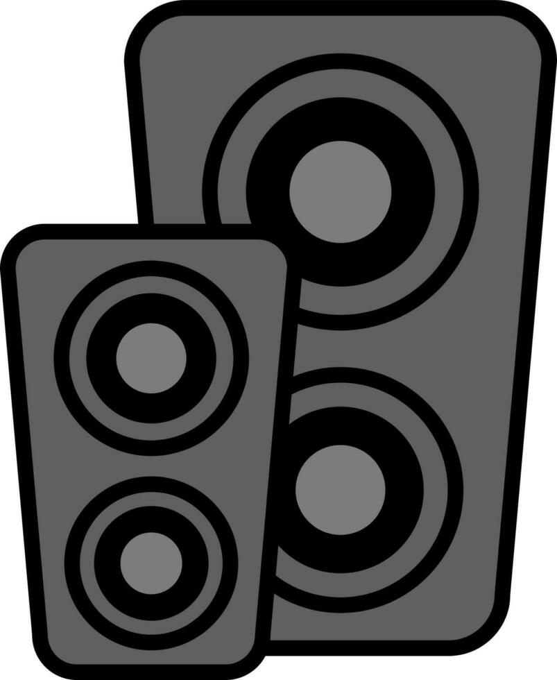 Lautsprecher Symbol im grau und schwarz Farbe. vektor