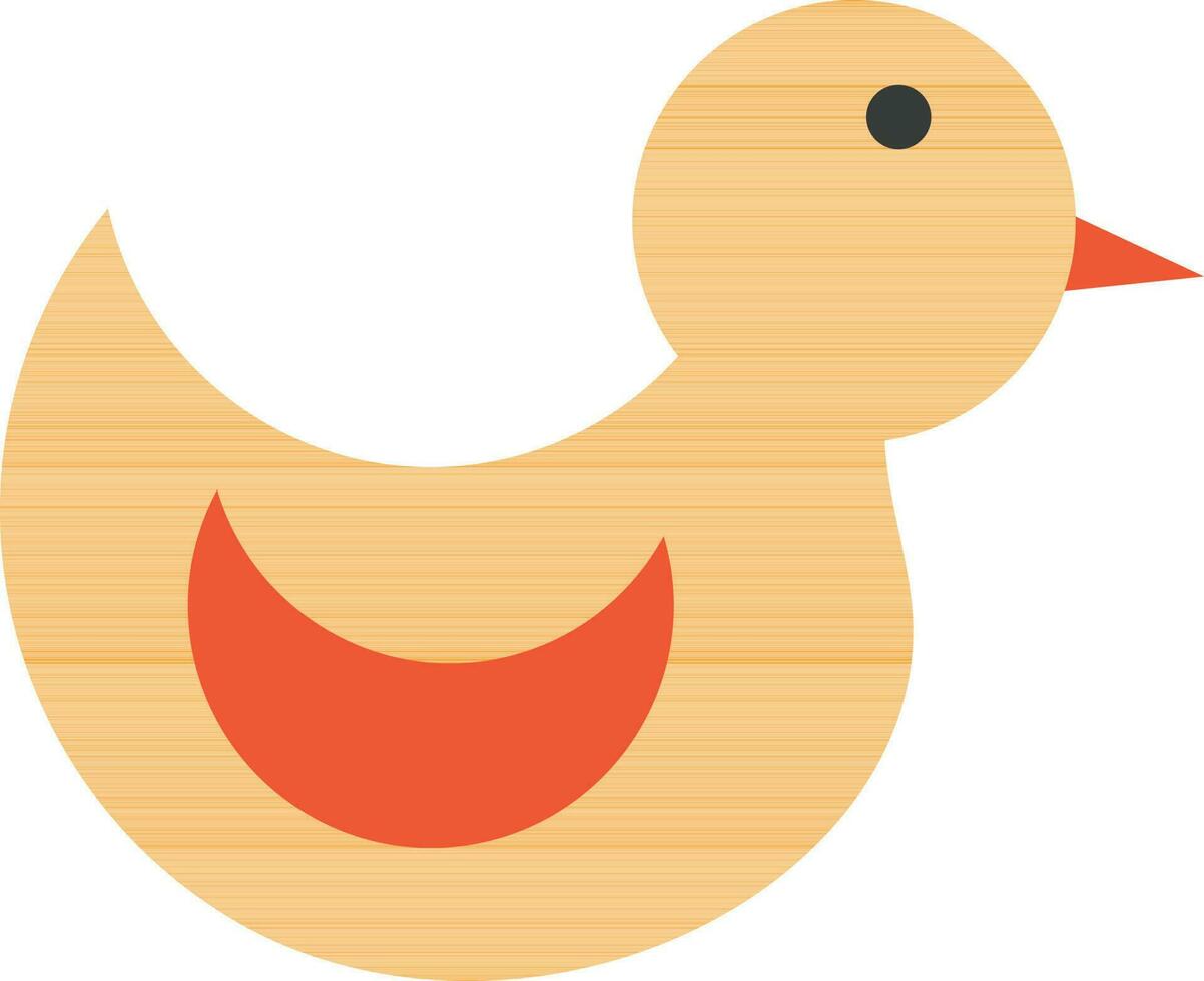 tecknad serie Anka ikon i orange Färg. vektor