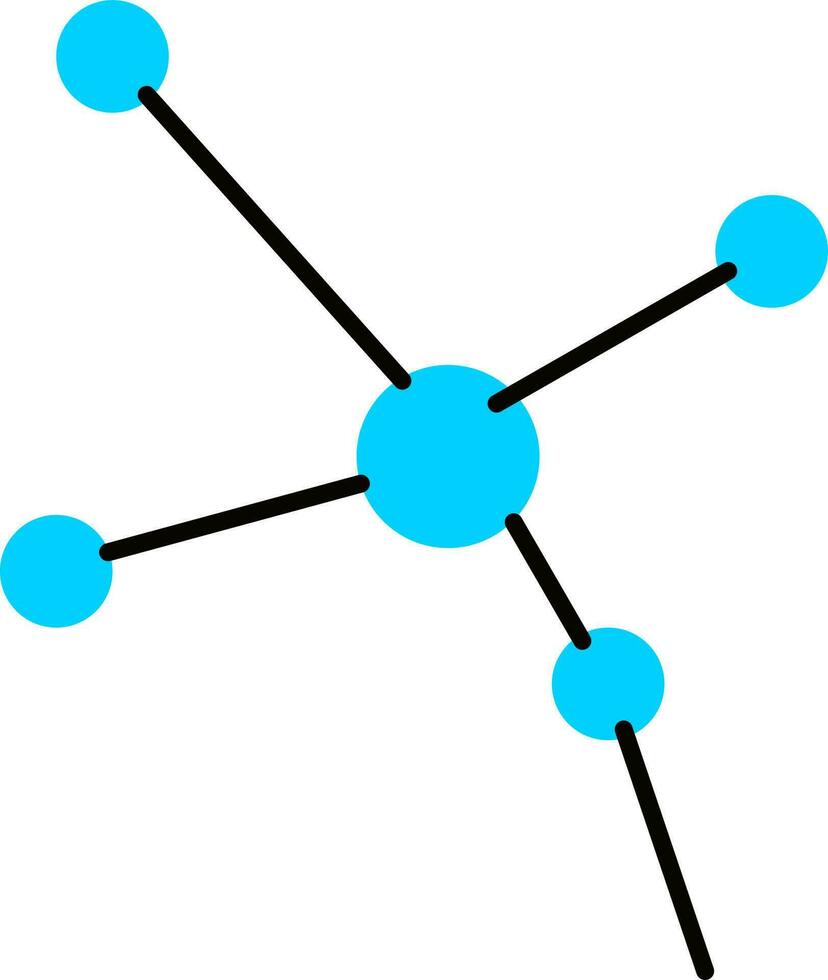 Jungfrun konstellation ikon i svart och blå Färg. vektor