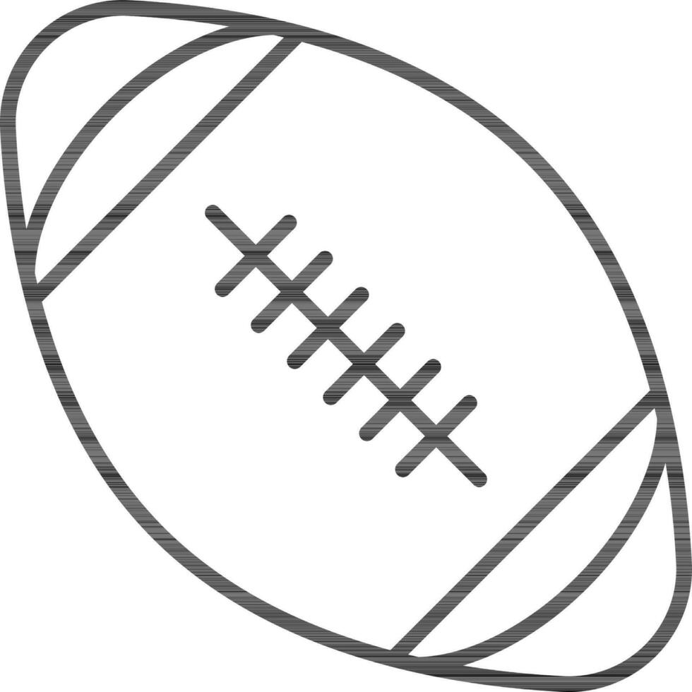 isoliert Rugby Ball Symbol im Linie Kunst. vektor