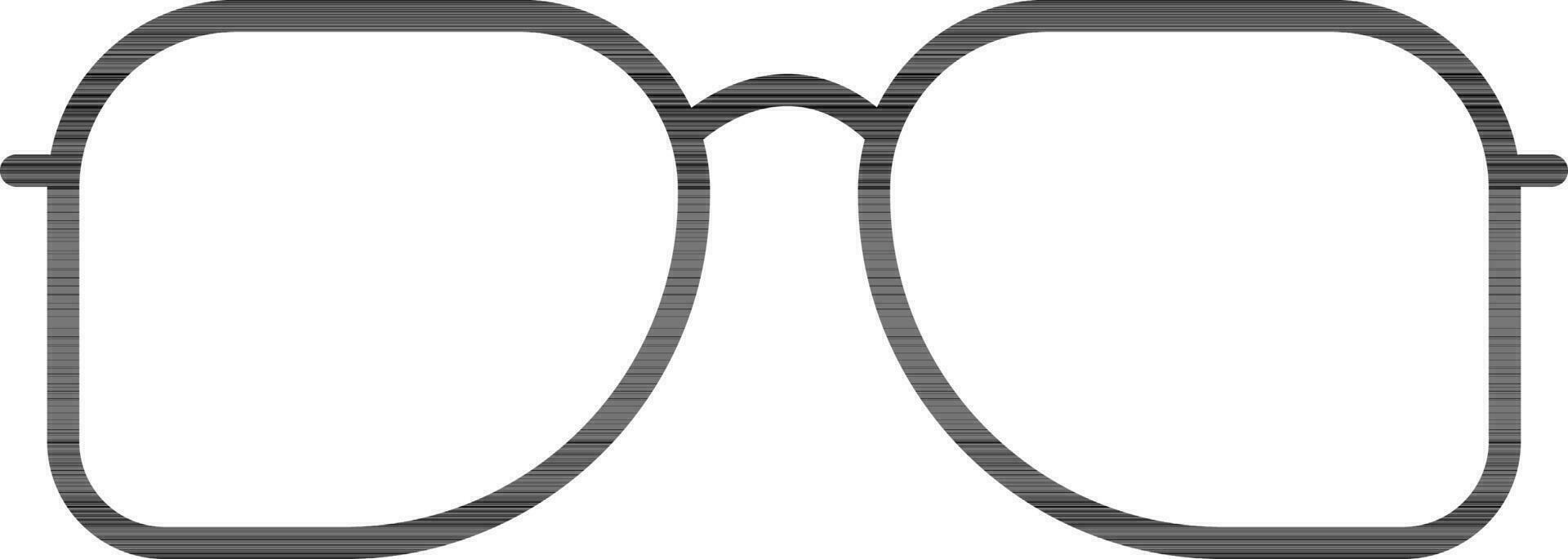 svart linje konst illustration av glasögon ikon. vektor