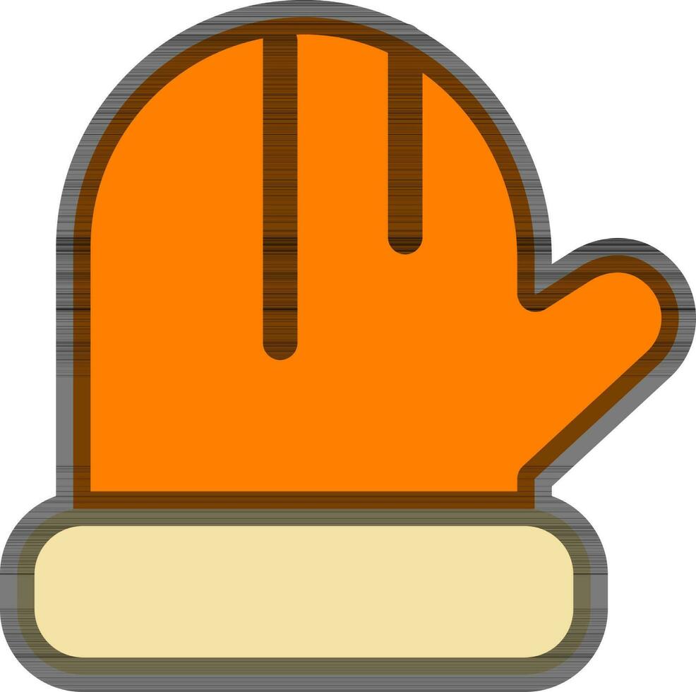 Handschuh Symbol im Orange und Gelb Farbe. vektor