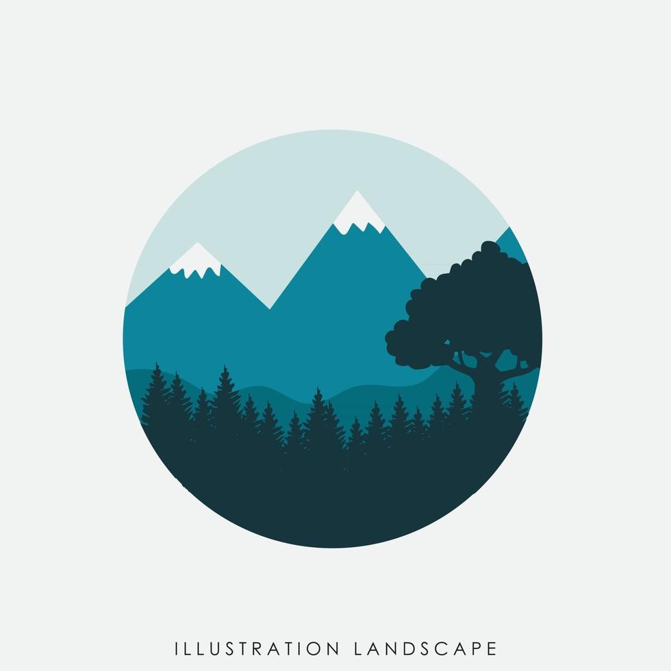 landskap illustration design vektor