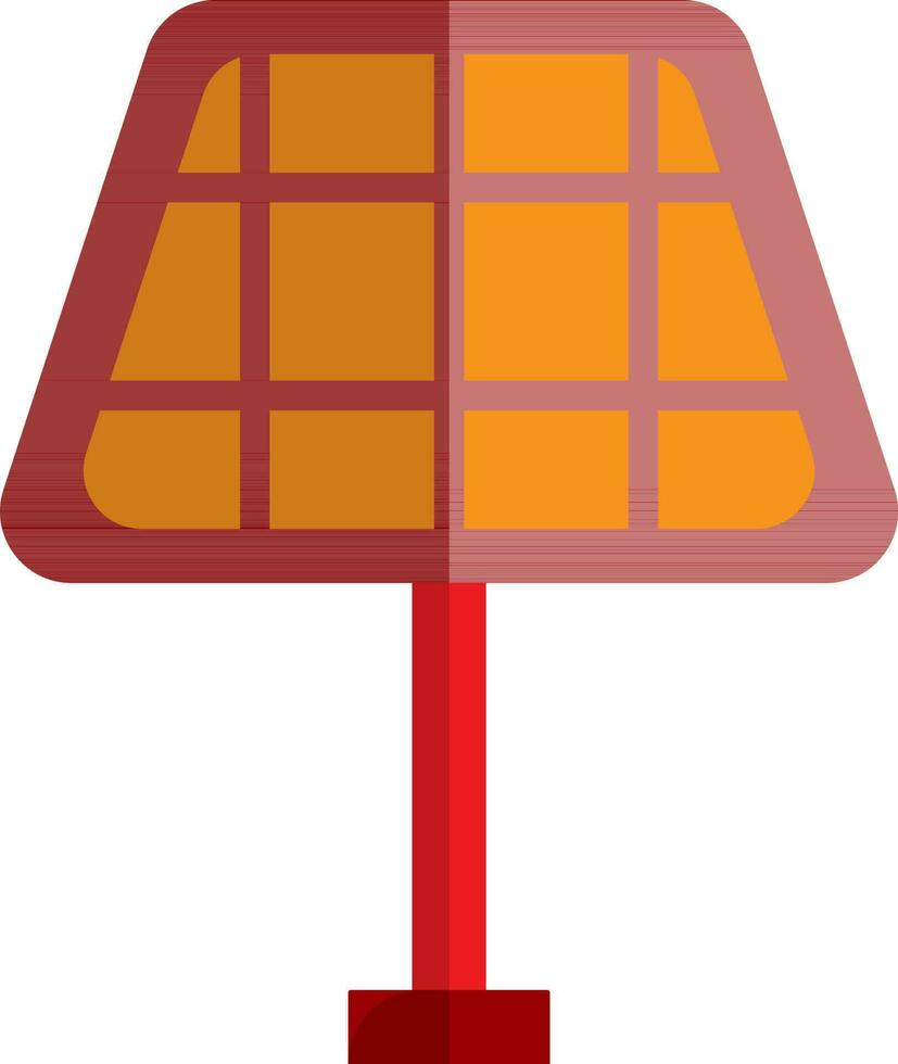 röd och orange sol- panel i platt stil. vektor