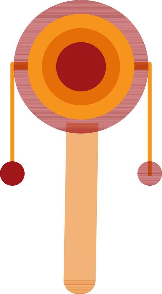 röd och orange kinesisk trumma. vektor