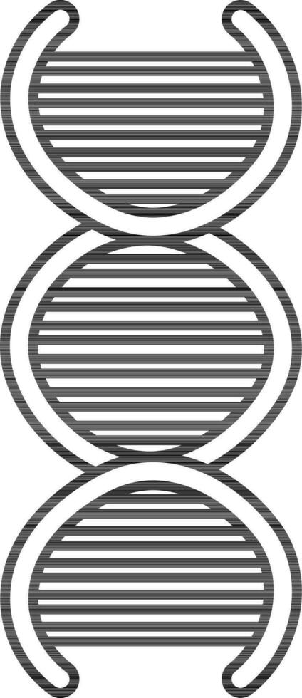 DNA im schwarz Linie Kunst. vektor