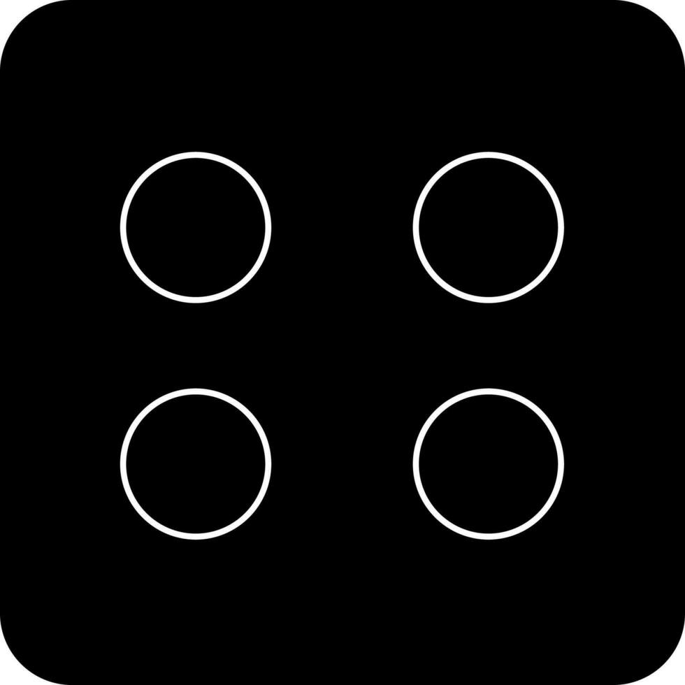 tärningar ikon med fyra siffra för spel begrepp. vektor