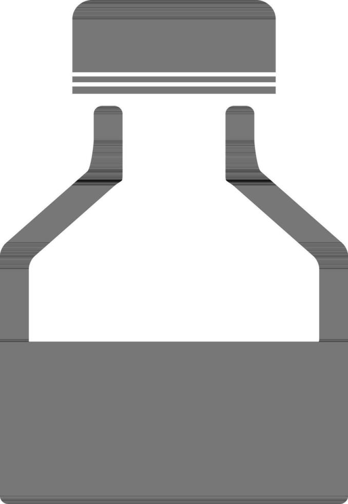 Glyphe Symbol von ein Flasche im eben Stil. vektor