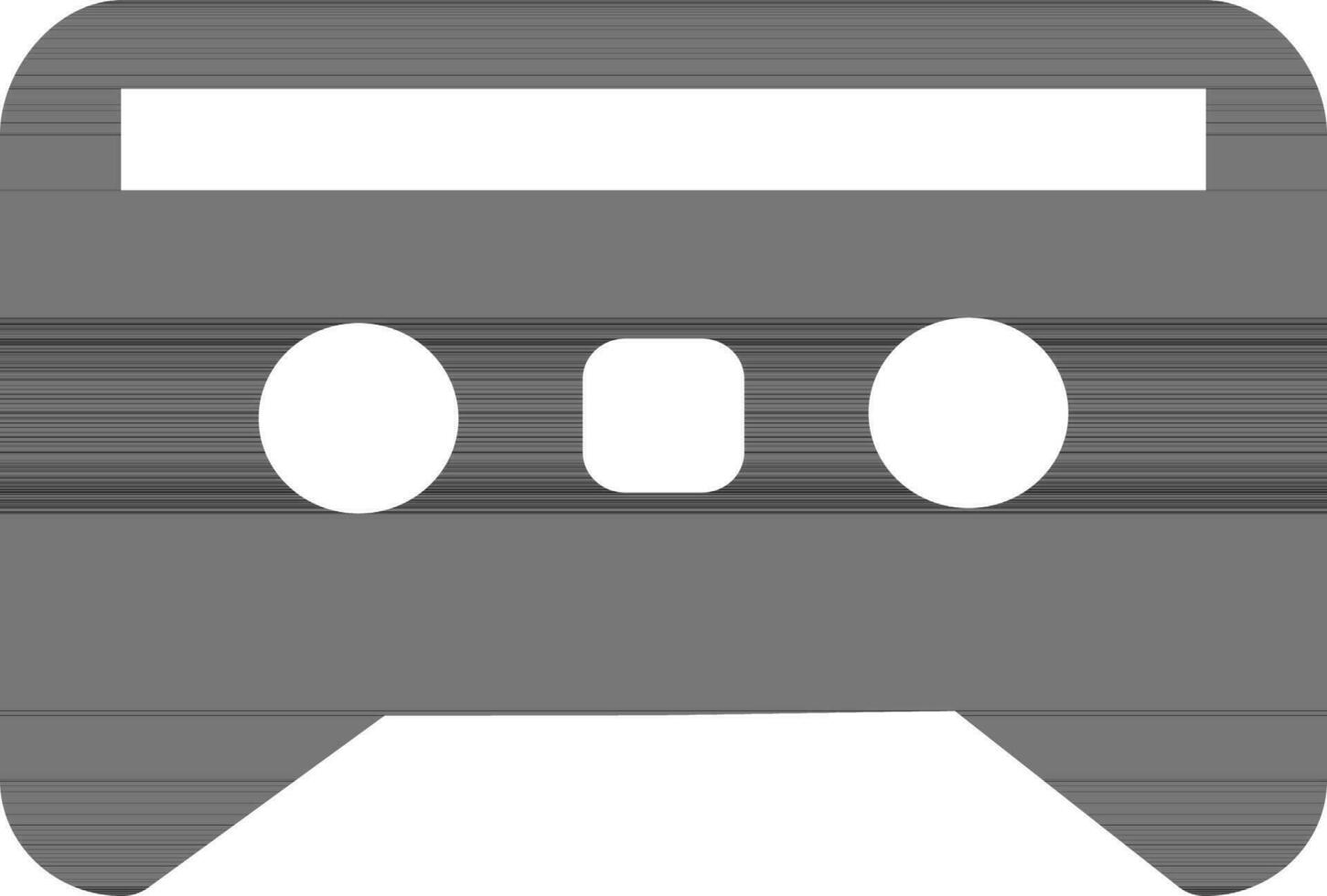 glyf ikon av audio kassett. vektor