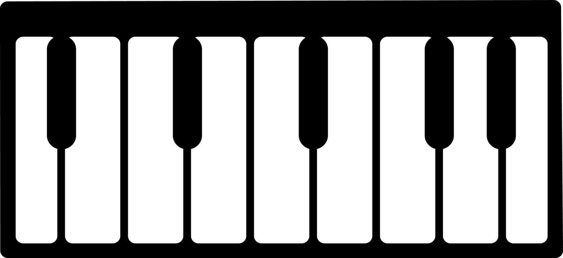 Vektor Klavier Schlüssel Symbol oder Symbol im eben Stil.