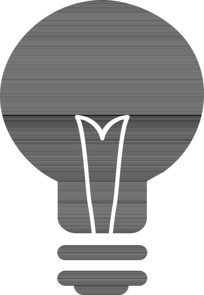 Glyphe Symbol von Idee mit Licht Birne. vektor