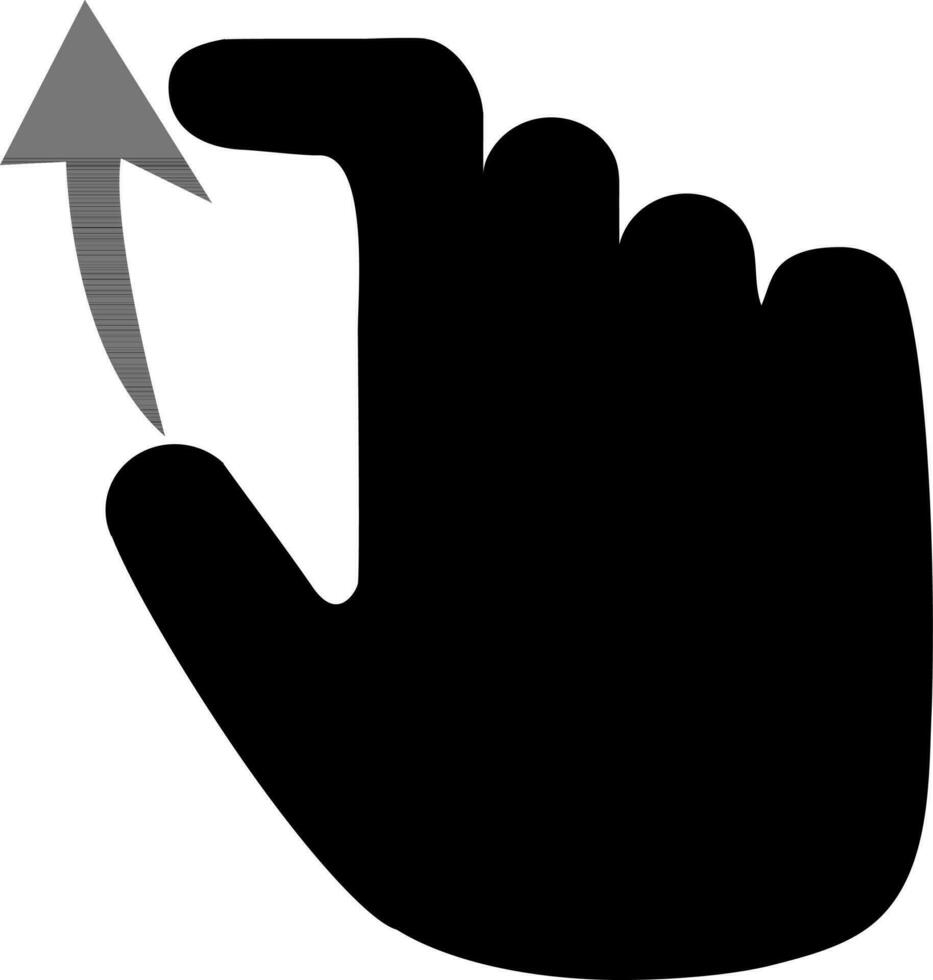 berühren Bildschirm Hand Geste unterzeichnen. vektor