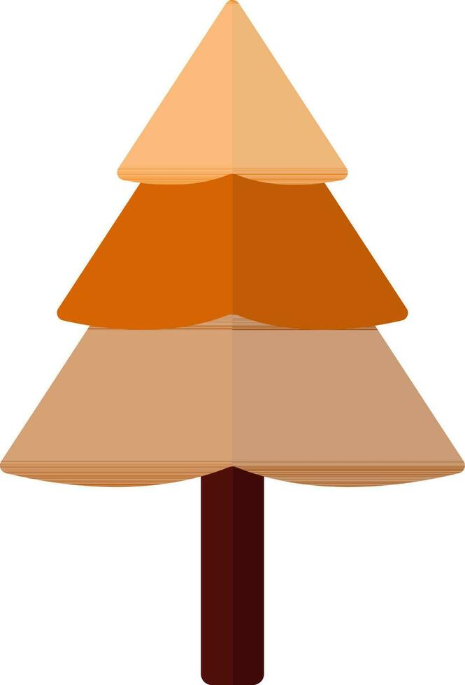 Weihnachten Baum Symbol im Orange und braun Farbe. vektor