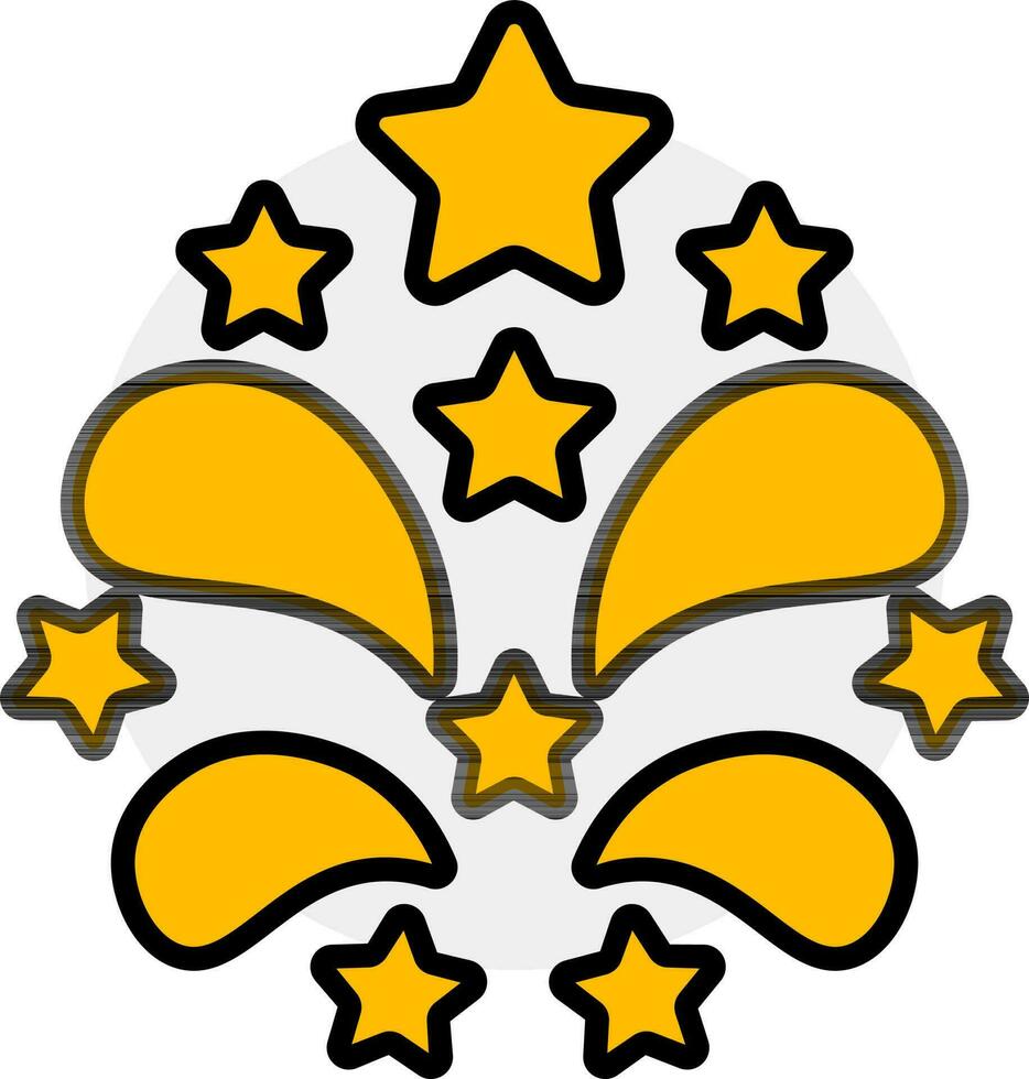 illustration av fyrverkeri ikon i gul och svart Färg. vektor