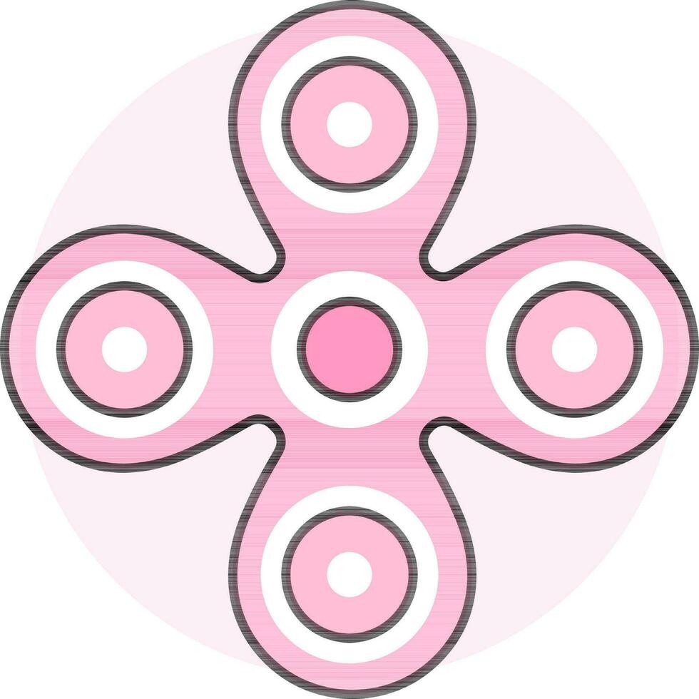 isoliert Spinner Symbol im Rosa und Weiß Farbe. vektor