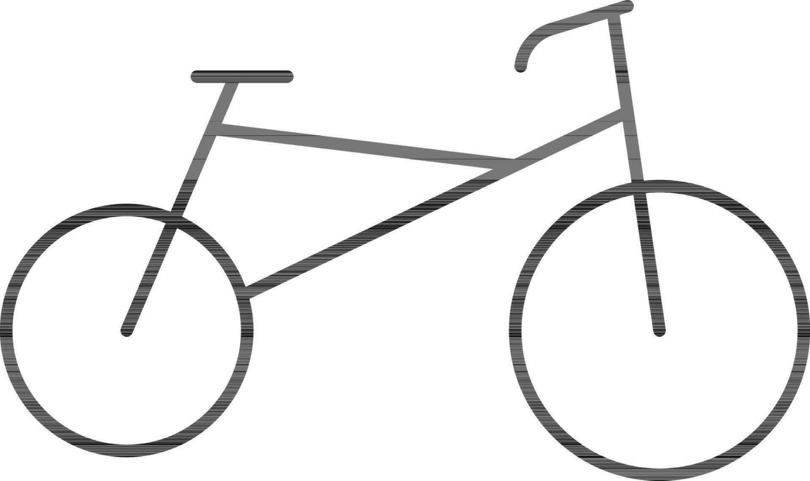 Zyklus oder Fahrrad Symbol im schwarz Linie Kunst. vektor