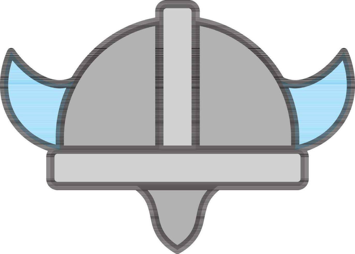 Wikinger Helm Symbol im grau und Blau Farbe. vektor