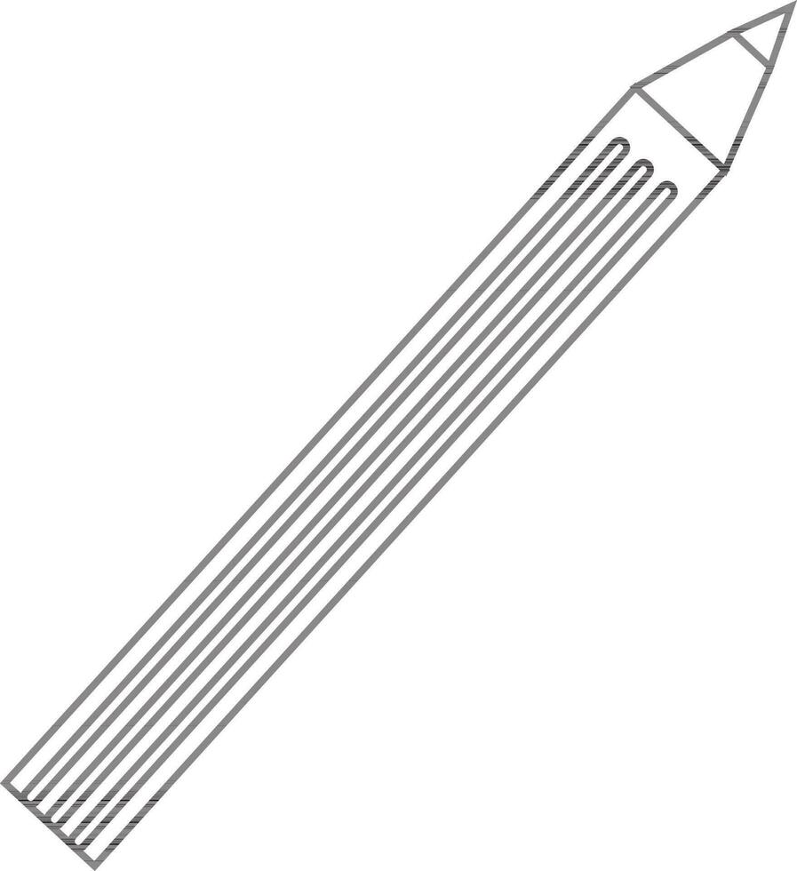 hölzern Bleistift Symbol im Abbildung zum Bildung oder Schreiben. vektor