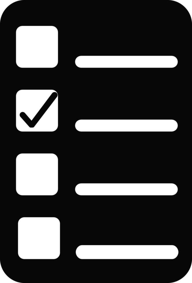 schwarz und Weiß Checkliste. vektor