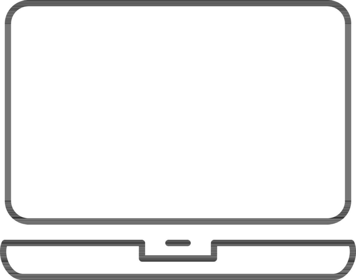 linje konst illustration av bärbar dator ikon. vektor