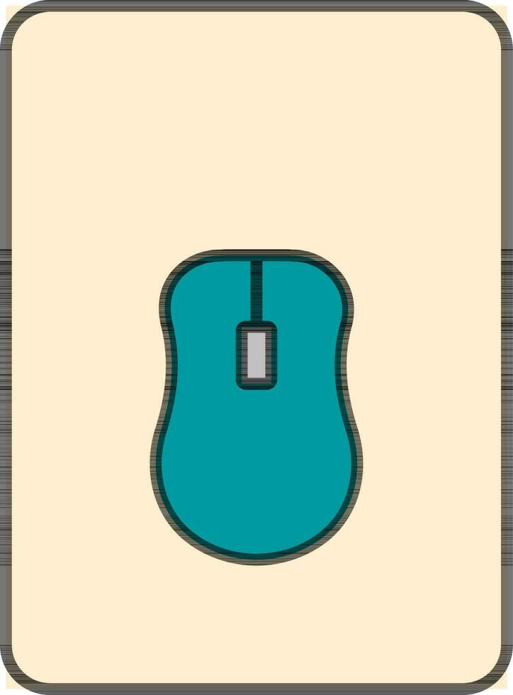 illustration av mus vaddera ikon i platt stil. vektor