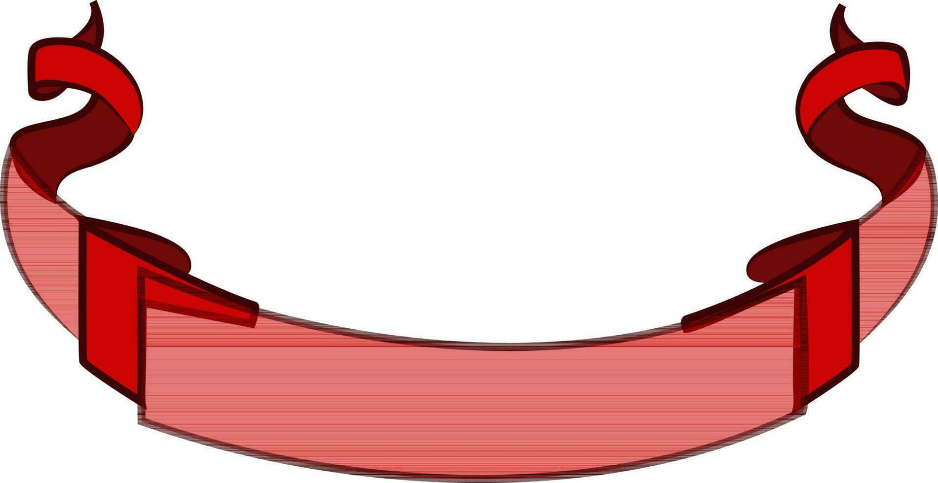 platt stil symbol av en röd band. vektor
