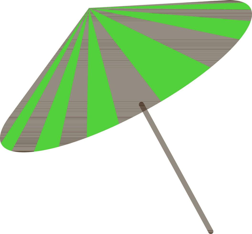 illustration av paraply ikon i grön och brun Färg. vektor