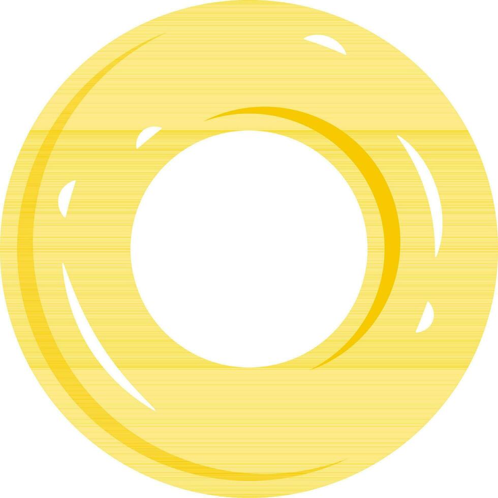 glänzend Gelb Gummi Ring. vektor