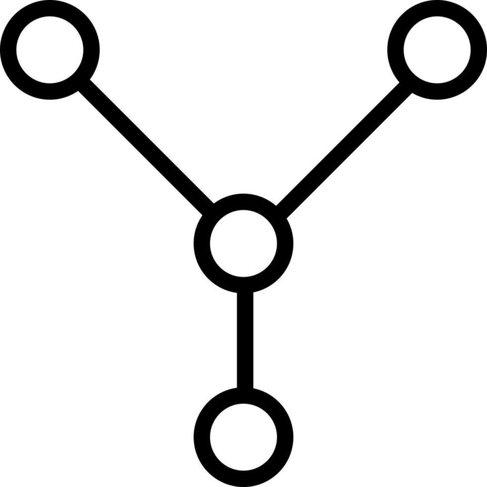 platt stil hierarki diagram ikon i linje konst. vektor