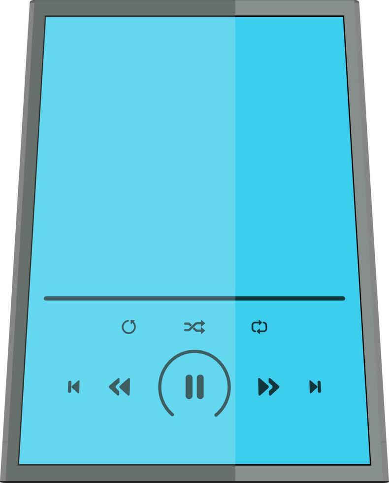 eben Digital Tablette mit Musik- Spieler Tasten. vektor