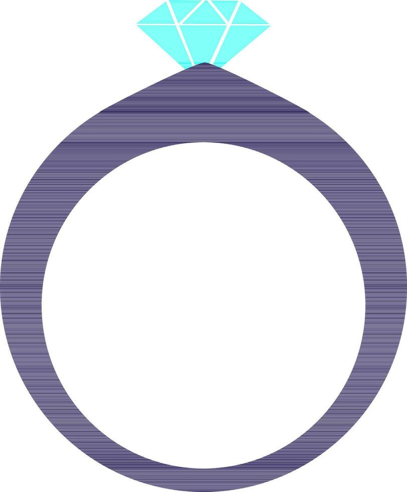 Diamant Ring Symbol im Farbe zum Luxus Konzept. vektor