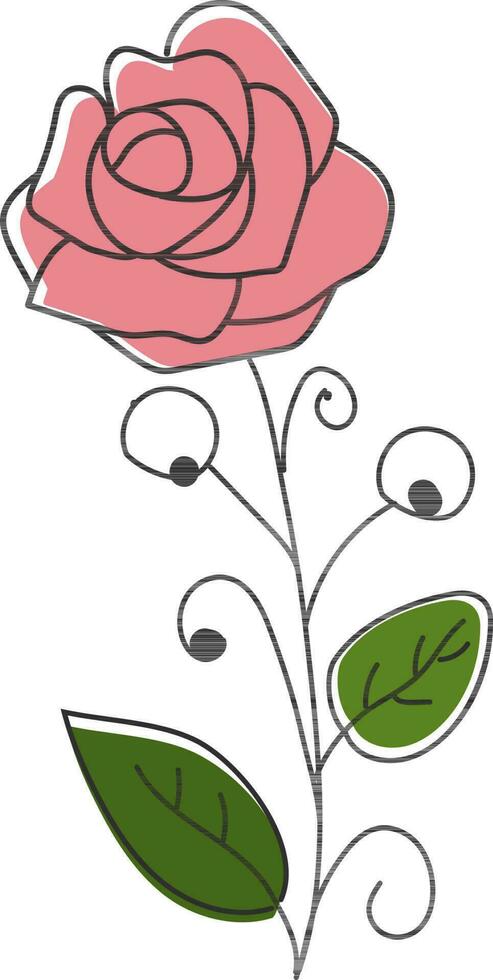 illustration av hand tillverkad blomma med dekorera begrepp. vektor