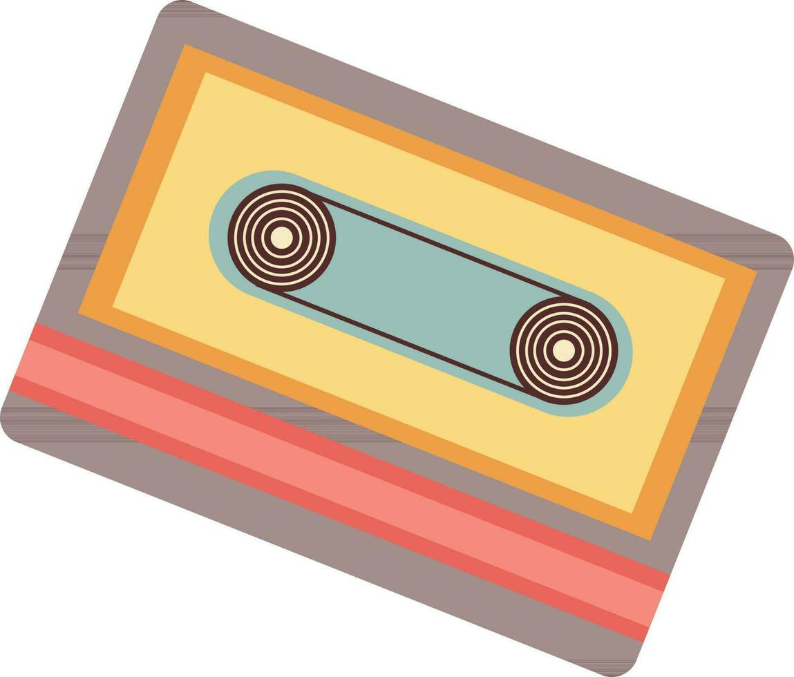 isolerat illustration av kassett. vektor