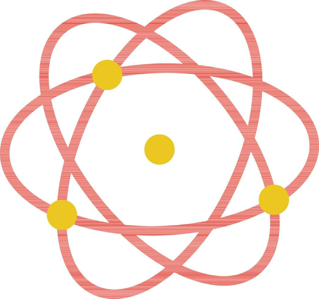 atom- strukturera i orange och gul Färg. vektor