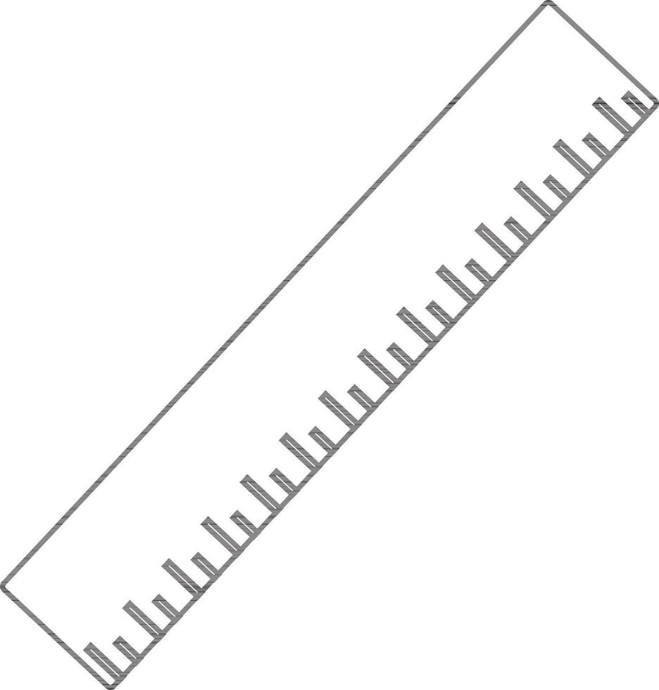 illustration av linjal i svart linje konst. vektor