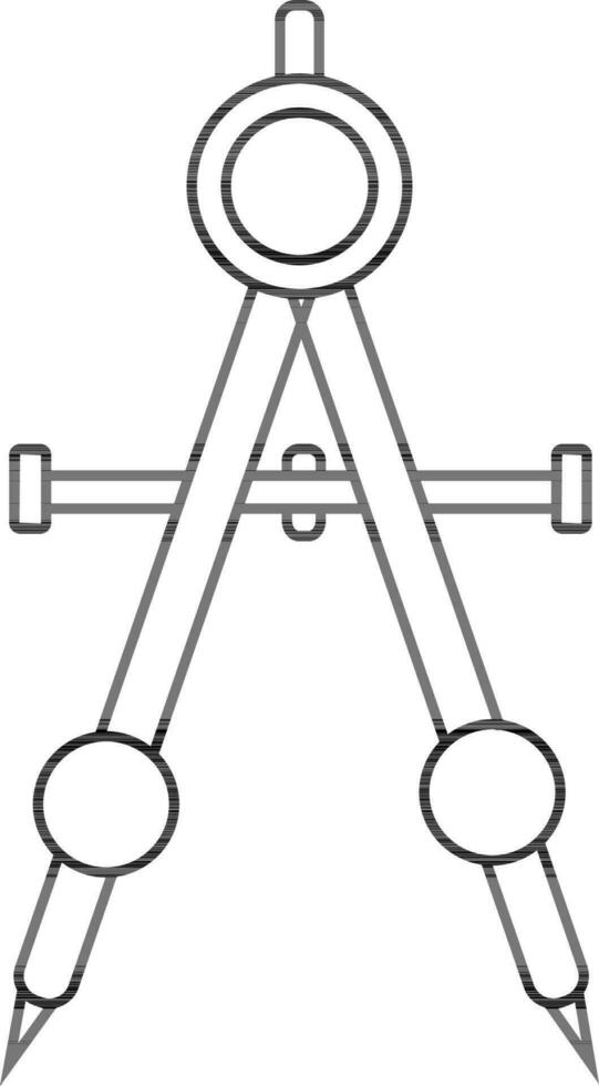 illustration av en teckning kompass. vektor