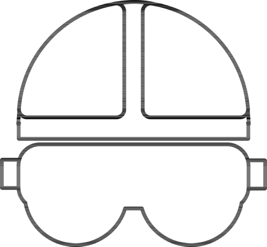 Sicherheit Helm mit Brille Symbol. vektor