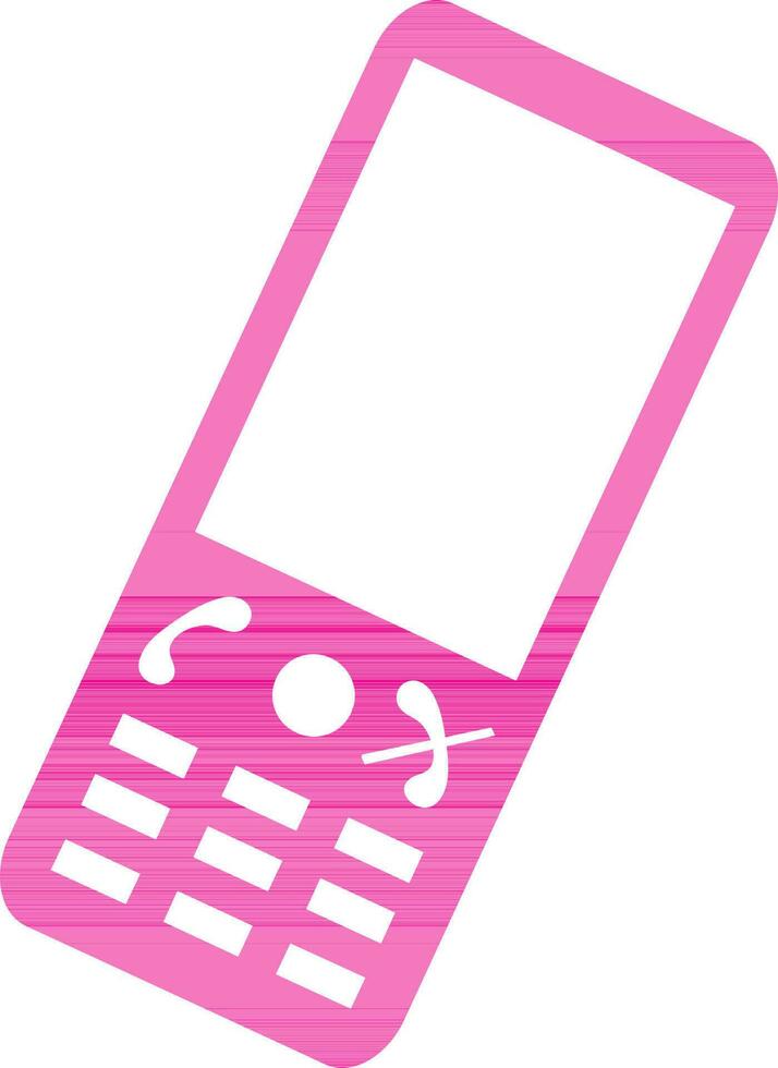 illustration av rosa mobil telefon. vektor