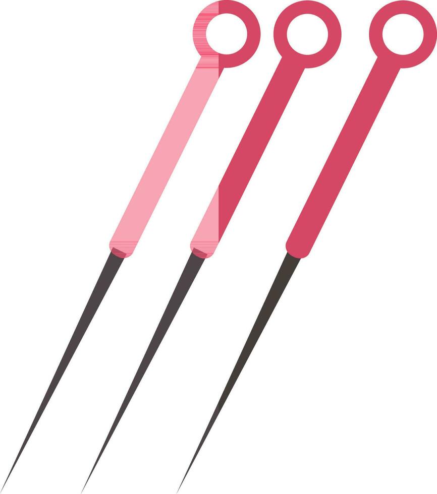 Akupunktur Massage Stifte Symbol im grau und rot Farbe. vektor