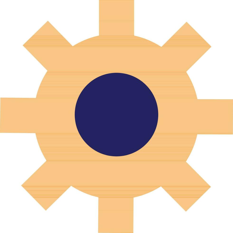 orange Färg av hjul spinnare ikon i isolerat. vektor