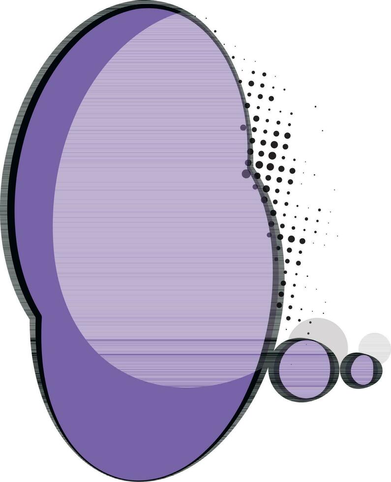 leer Rede Blase im lila Farbe. vektor