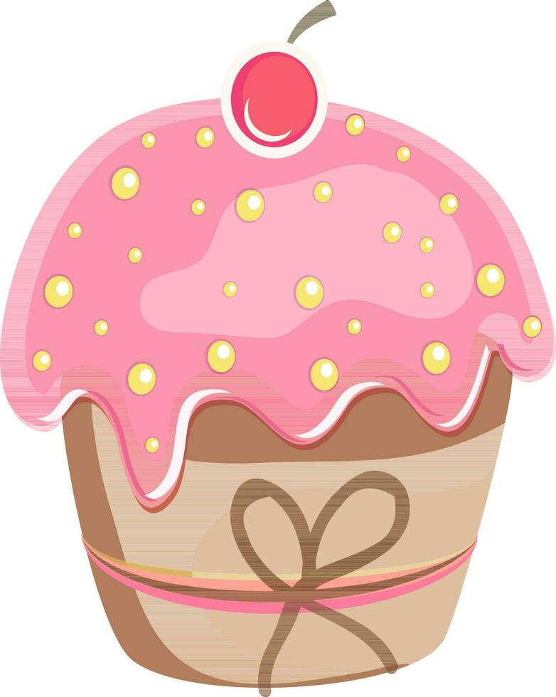 illustration av ljuv cupcake. vektor