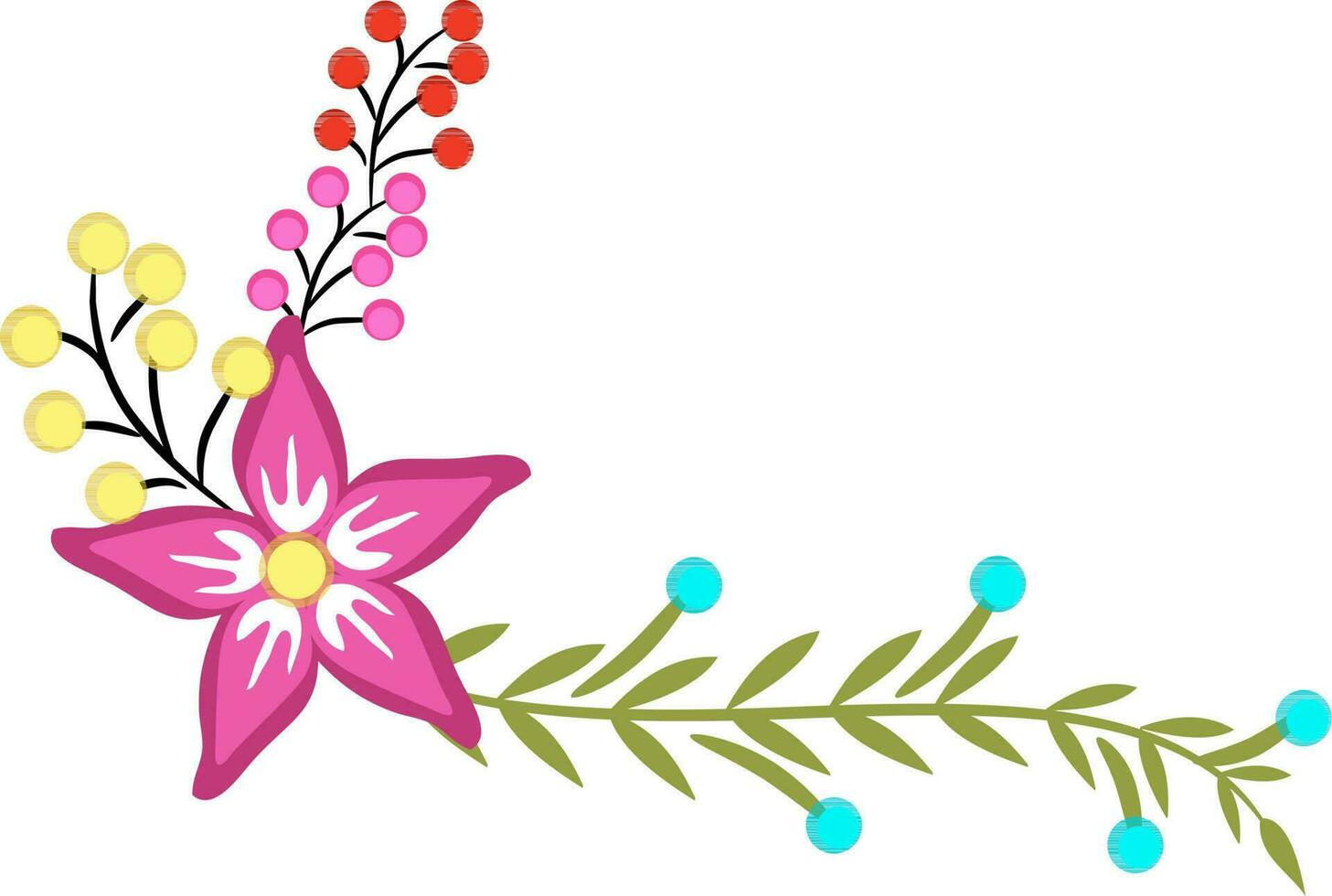 Illustration von schön Blumen- Element. vektor