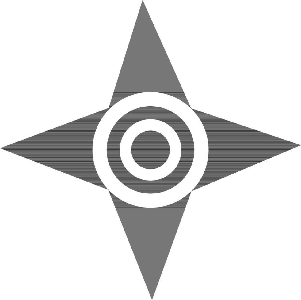 Star gestalten von Spinner Symbol im Glyphe Stil. vektor