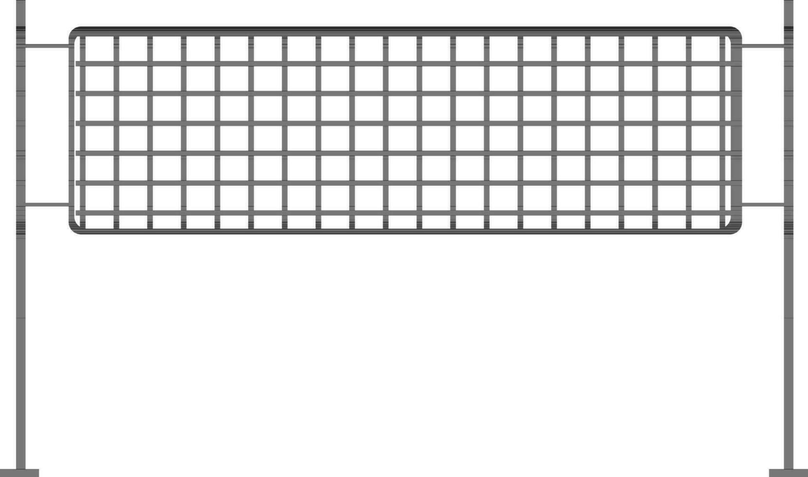 schwarz Linie Kunst Illustration von ein Volleyball Netz. vektor