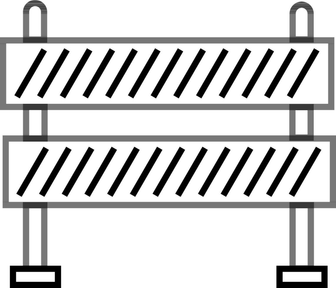 stilvoll schwarz und Weiß Straße Barriere. vektor