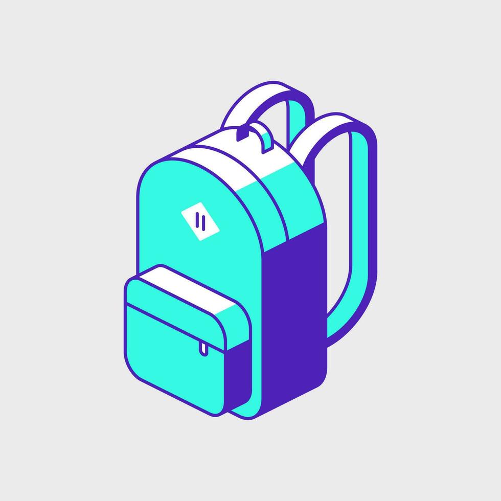 Rucksack isometrisch Vektor Illustration