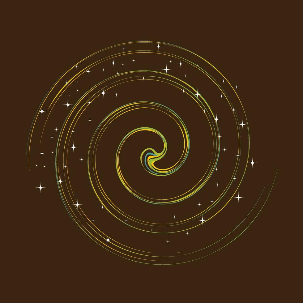 illustration av en stjärnor dekorerad cirkel. vektor