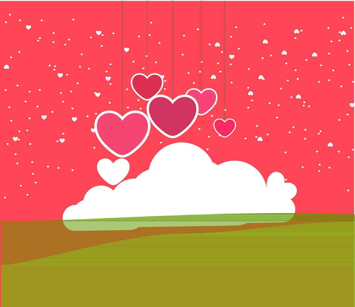 Liebe Einladung Karte Valentinstag Tag. vektor